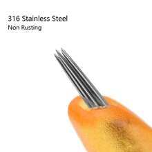 ATOMUS 10pcs Disposable Tattoo Needles, 0.35mm Diameter, Compatible With Tattoo Machines 1203RL, 1205RL, 1207RL, 1209RL - Multicolor - View 3