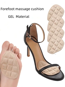 QKC 1 cặp đế lót giày nửa bàn chân trước chống trượt và massage có đệm ngón chân vuông hấp thụ sốc bằng gel dành cho giày cao gót, dép xăng đan, giày, giày thể thao nam và giày cao gót nữ, giày thường ngày mùa hè, ý tưởng quà tặng - Mai nhung - Xem 1