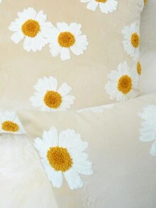 1入組小雛菊刺繡枕套 - 彩色 - 查看 2