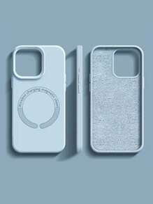 2.0mm 厚液态硅胶磁吸手机壳，高端触感，防摔防震。兼容 iPhone 15/14/13/12/11 系列 - 藍色 - 查看 1