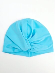 Touca de Natação Estilosa Plus Size com Design Franzido, Essenciais de Praia, Acessórios de Praia, Boia de Piscina