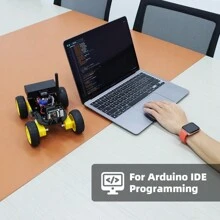Kit de robot inteligente ESP32 TSCINBUNY para programación de Arduino, kits educativos de robótica con códigos programados e instrucciones manuales para aprendizaje - Albaricoque - Ver 4