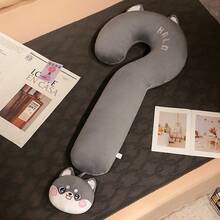 1pc Cartoon Question Mark Shape Long Pillow Plush Toy Cushion For Bed Sleep Side Lying - Multicolor - View 9