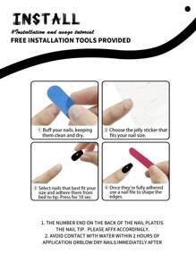 Get Charm 24 uñas postizas en forma de ataúd para un estilo de ballet moderno, diseño liso negro brillante con pegamento de gelatina y lima de uñas, adecuadas para fiestas, bailes y uso diario. Presione sobre las uñas Suministros para uñas uñas falsas uña falsa uña acrílica