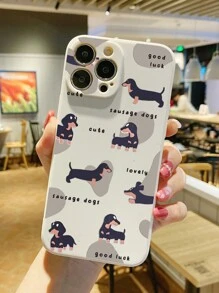 Brighten Up Your IPhone With Sausage Dogs Pattern Simple Thickened Anti-Fall Phone Case Compatible With IPhone11/12/13/14/15/15pro/15 Plus/15 Promax/7plus/8plus/X/Xs Max/Xr/11pro/12pro/13pro/14pro/12mini/13mini/11promax/12promax/13promax/14promax/14plus/6/6s/6plus/7/8/Se& Galaxy/A54/A14/A32/A23/A33/A24/A52S/S20/S21/S22/S23/S24/S23Plus/S24ultra - Multicolor - View 3