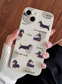 Brighten Up Your IPhone With Sausage Dogs Pattern Simple Thickened Anti-Fall Phone Case Compatible With IPhone11/12/13/14/15/15pro/15 Plus/15 Promax/7plus/8plus/X/Xs Max/Xr/11pro/12pro/13pro/14pro/12mini/13mini/11promax/12promax/13promax/14promax/14plus/6/6s/6plus/7/8/Se& Galaxy/A54/A14/A32/A23/A33/A24/A52S/S20/S21/S22/S23/S24/S23Plus/S24ultra - Multicolor - View 1