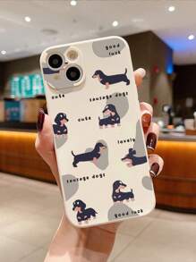 Brighten Up Your IPhone With Sausage Dogs Pattern Simple Thickened Anti-Fall Phone Case Compatible With IPhone11/12/13/14/15/15pro/15 Plus/15 Promax/7plus/8plus/X/Xs Max/Xr/11pro/12pro/13pro/14pro/12mini/13mini/11promax/12promax/13promax/14promax/14plus/6/6s/6plus/7/8/Se& Galaxy/A54/A14/A32/A23/A33/A24/A52S/S20/S21/S22/S23/S24/S23Plus/S24ultra - Multicolor - View 2