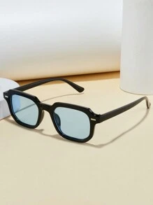 1pc/2pcs/3pcs Women Rivet Decor Square Shaped Sunglasses, Retro Minimalist Metal Hinge Sunglasses For Travel, Party, Daily Use Fashionable Shade Elegant Outfit Family Outings Travel Vacation Holiday