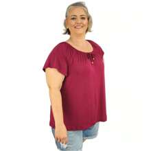 Plus Size Blouses - Màu Tím - Xem 2