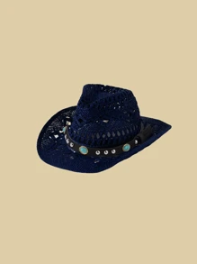 1 Miếng Móc thủ công Tự nhiên Mũ rơm Cho nam giới & NỮ Ngoài trời Leo núi Tấm che nắng Thời gian rảnh rỗi Đúng mốt & Linh hoạt Cao Bồi Miền Tây Mũ Thích hợp Đối với Hằng ngày Commute & Du lịch ngoài trời - Nhiều màu - Xem 7