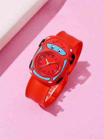 Cute Car Printed Quartz Kids' Cartoon Slap Watch