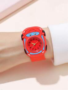 可愛的汽車印花石英兒童卡通拍打手表