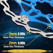 1 PC 160 Blue BUCKLOS Bicycle Disc Brake Rotor 160mm MTB Brake Rotors Heat Dissipation Floating Rotor Hydraulic Brake Rotors Bike Part - Blue - View 5