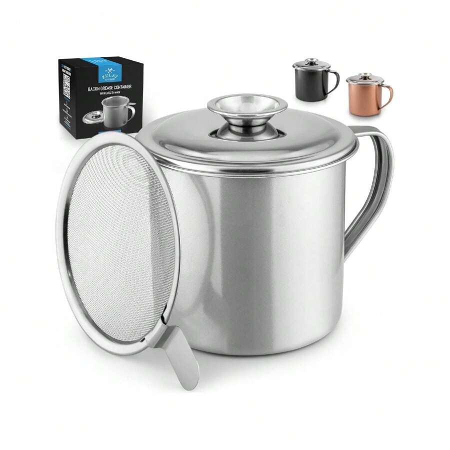 Bacon Grease Container - Silber - Übersicht 1