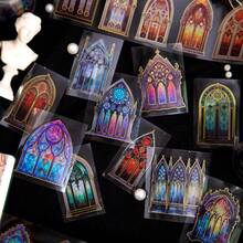 YANJI 1 卷 2m 箔印刷主題紙膠帶,diy 裝飾拼貼材料,用於剪貼簿和禮品包裝 - 紅色 - 查看 3