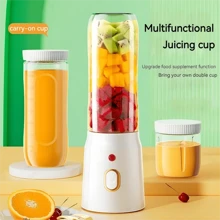 Portable Wireless Blender Electric Fruit Juicer Machine 450ML For Orange Ice Crushing 10 Blades Auxiliary Food Machine 1500mAh Mixer Double Cups