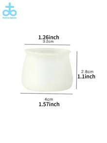 4pcs Silicone Cái ghế Chân bìa , Cái ghế Và Bàn Chân Bảo vệ bìa , Bằng gỗ Sàn nhà Im lặng Chống trượt Bàn Chân , Bền chặt Bàn Và Cái ghế Chân - Xám - Xem 4