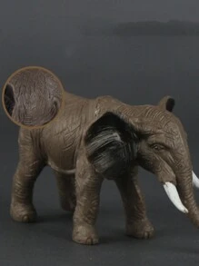 1 件丛林野生动物仿真模型摆件，手绘摆件，用于学习野生动物，包括老虎、狮子、大象、河马、长颈鹿、斑马、棕熊、豹子、北极熊、野牛，是很棒的家庭礼物