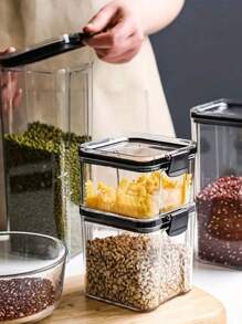 1 pezzo Contenitore multifunzione per conservazione alimenti, barattolo ermetico per cereali, granaglie e beni secchi da frigorifero