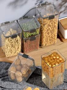 1 pezzo Contenitore multifunzione per conservazione alimenti, barattolo ermetico per cereali, granaglie e beni secchi da frigorifero