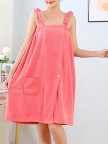 A Tắm Váy + A Mũ tắm , Nhung san hô Nắp nút , Siêu Mềm Và Hấp thụ , In Phòng tắm , Phòng tập thể dục , , Và Hằng ngày - Xem 3