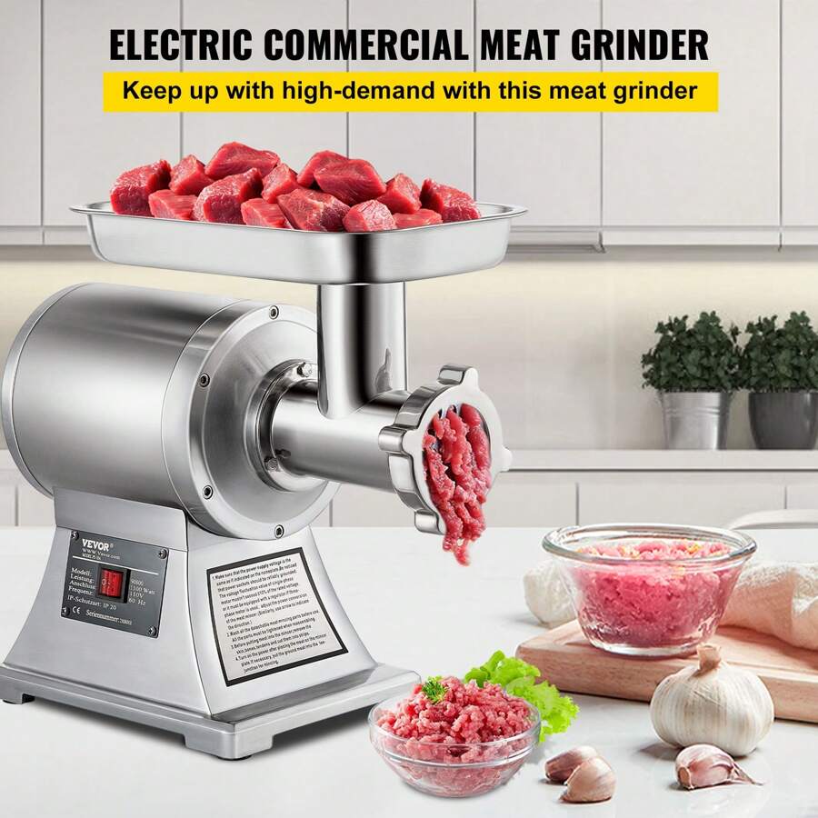 VEVOR VEVOR Commercial Meat Grinder, 550LB/H 1100W Electric Meat Mincer