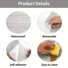 1 卷 10 米灰色木纹自粘壁纸棕色用于 DIY 防水防油贴纸适用于厨房易于打理可移除接触纸用于橱柜桌面柜门家具翻新卧室客厅餐厅学校宿舍墙面家居装饰墙贴易于安装剥离粘贴可随意裁剪17.7 英寸 X 393.3/196./118.1/39.3 英寸 - 灰色 - 查看 9
