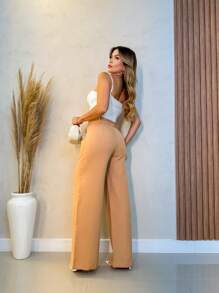 Women Pants - 咖啡棕 - 查看 2