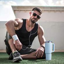 全新花朵字母吊饰配件吸管盖杯盖姓名 ID 牌首字母手柄个性化吊饰适用于 30&40 盎司玻璃杯水杯手柄识别字母吊饰链，母亲节礼物