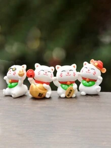 New Arrival Small Lucky Cat Action Figure Doll Home Decor Kids' Festival Blind Box Gift Set For Students(Corporate Gift) - Multicolor - View 4