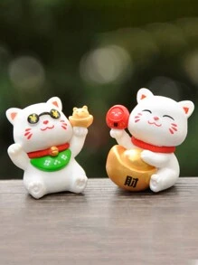 New Arrival Small Lucky Cat Action Figure Doll Home Decor Kids' Festival Blind Box Gift Set For Students(Corporate Gift) - Multicolor - View 11