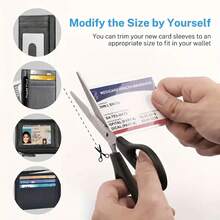 啞面防磁卡套，適用於身份證，銀行卡，會員卡，IC卡、相片卡等 - 無色 - 查看 7