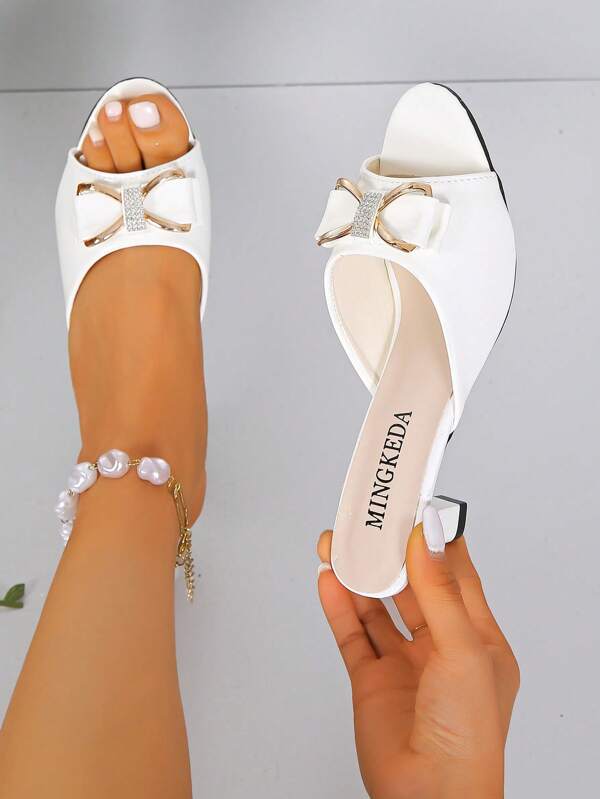 Women's Fashion Elegant Party Peep Toe Butterfly Decor High Heel Sandals
