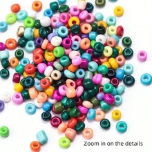 450g/Pack Creamy Solid Color Glass Bead For Jewelry Making, Toy Material - Multicolor - View 4