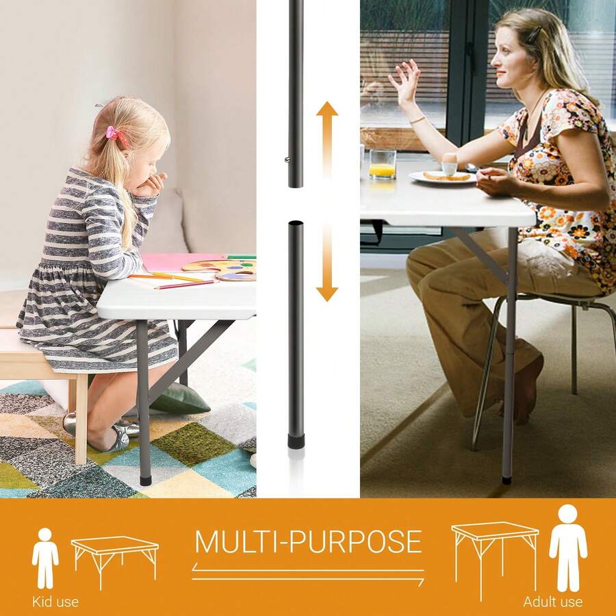 34" Fold In Half Square Table, BiFolding Commercial Table, Portable