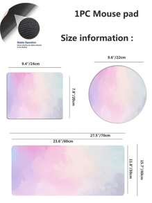 1pc Anti-Slip Gaming & Work Mouse Pad, 4 Sizes Available Back To School Gaming Mouse Pad Desk Accessories Office Supplies Office Office Desk Accessories Mousepad Mouse Pad For Desk - White - View 2