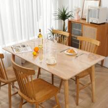 1pc Pvc Rectangle Tablecloth, Clear Plastic Table Cover, Waterproof & Anti Scratch Desk Protector For Home & Hotel, Suitable For Coffee Table, Dining Table, Etc. - Transparent - View 2