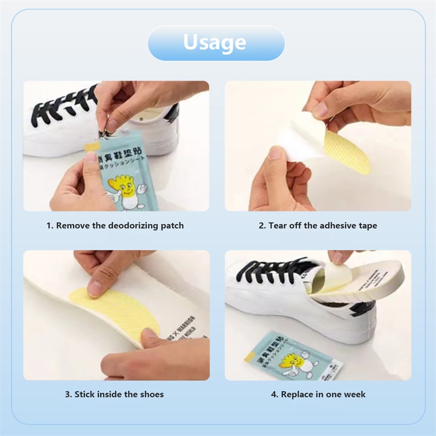 Deodorizing Shoe Stickers Absorb Foot Sweat And Fragrance, Insoles