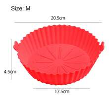 空气炸锅耐高温硅胶烘焙垫 - 紅色 - 查看 6
