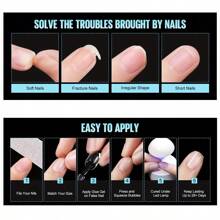 Puntas de uñas de imitación cuadradas extra cortas, conjunto de 120 piezas de puntas de uñas de acrílico mate suave pre-archivadas, puntas de uñas de gel suave preformadas para cubrir la uña completa en 12 tamaños de Gel X puntas de uñas falsas para principiantes y suministros de uñas para salón uñas falsas uña falsa uña acrílica
