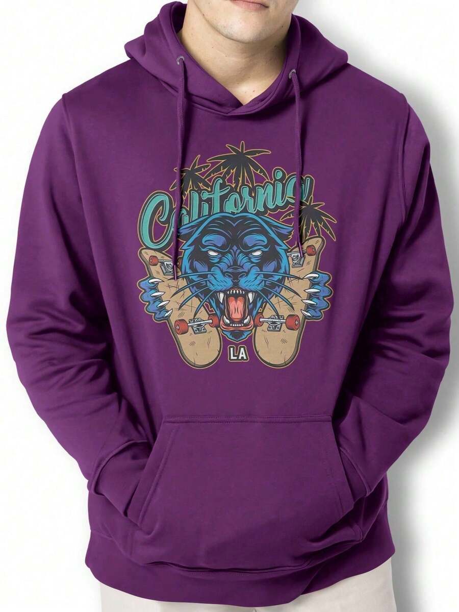 Men Hoodies - Màu tím - Xem 1