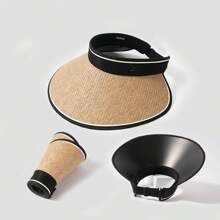 Summer Wide Brim Sun Hat For Women With Uv Protection, Breathable Outdoor Cycling Cap To Shield The Face And Block Sunlight Skull Skeleton - Empty Top - View 18