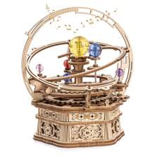 ROKR 3D Wooden Model Kits For Adult Starry Night Music Box Mechanical Model Assembly Wooden Puzzle Birthday Women's Day Gifts For Teens And Adults - Multicolor - View 5
