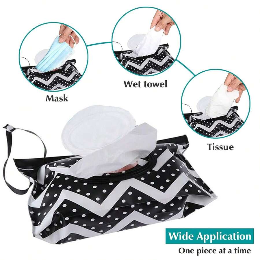 1pc Portable Handheld Wet Wipes Bag With Separated Storage Box For Baby