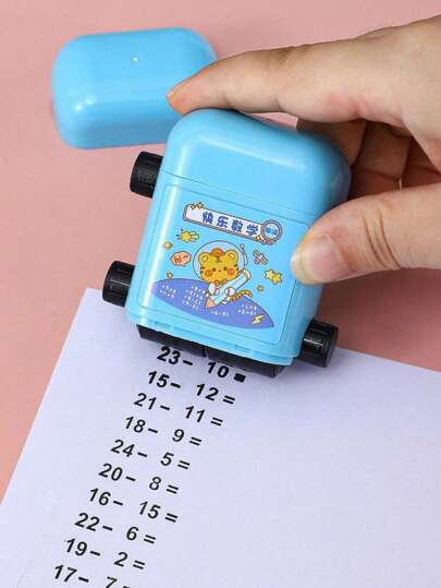 1pc Random Color Math Addition And Subtraction Arithmetic Question Stamp Maker Back To School,Back To School,School Supplies