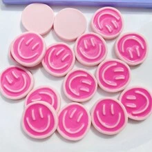 5pcs Random Color Diy Smile Face Resin Fridge Magnets - Multicolor - View 2