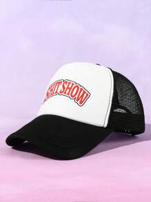 1 pezzo nuovo arrivo unisex "Show" lettera stampa cappello da sole traspirante in rete per autisti di camion, berretto da baseball, adatto per feste e uso quotidiano casual