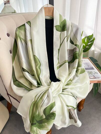 Écharpe De Cou En Mousseline De Soie Pour Femmes - AUTREMENT - Protection Solaire Fine - Blanc