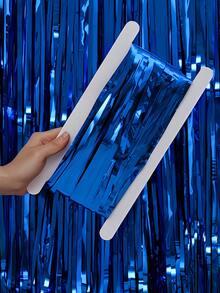 1 pieza Cortina de gotas de lluvia azul oscuro para decoración de fondo de fiesta - azul real - Ver 7