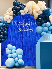 1 pieza Cortina de gotas de lluvia azul oscuro para decoración de fondo de fiesta - azul real - Ver 3